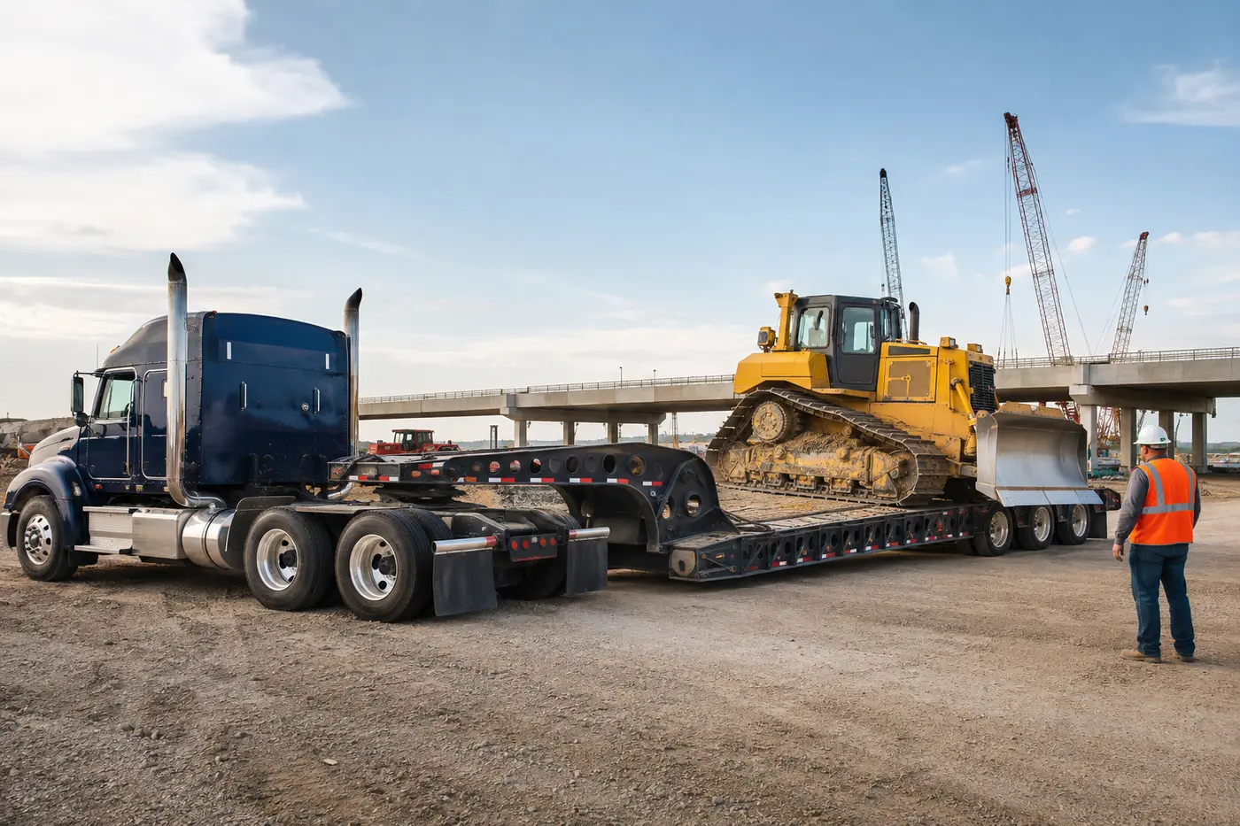 Illustrative combines heavy haul planning near Moline, IL